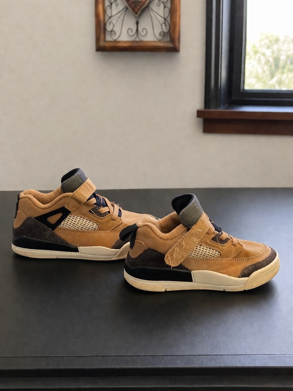 Nike Jordan Kids Tan Brown Sneakers - Picture 3 of 6